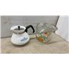 Image 2 : Vintage Kitchenware, Corning Ware Cornflower Teapot, Thermos Flasks, Juice Pitcher
