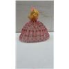 Image 2 : Handmade Beaded Ball Gown Fashion Doll with Blonde Hair and Pink Beaded Dress, 8 1/2” Tall