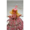 Image 5 : Handmade Beaded Ball Gown Fashion Doll with Blonde Hair and Pink Beaded Dress, 8 1/2” Tall