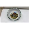 Image 3 : Two John Deere Children's Bowls with Green Check and Red Rim, Farm Scenes
