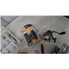 Image 4 : Fishing Tackle Lot: Lures, Jigs, Weights, Spinning Reel, Bushnell Binoculars, Knives