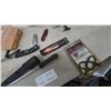 Image 6 : Fishing Tackle Lot: Lures, Jigs, Weights, Spinning Reel, Bushnell Binoculars, Knives