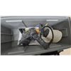 Image 3 : Gray Plastic Toolbox with Wagner Flexio Paint Sprayer and Black Rubbermaid Toolbox and Router