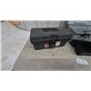 Image 4 : Gray Plastic Toolbox with Wagner Flexio Paint Sprayer and Black Rubbermaid Toolbox and Router