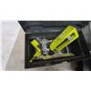 Image 5 : Gray Plastic Toolbox with Wagner Flexio Paint Sprayer and Black Rubbermaid Toolbox and Router