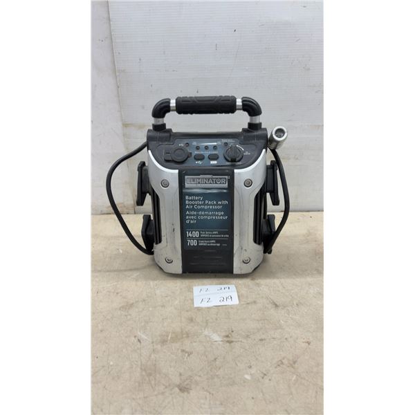 MotoMaster Eliminator Battery Booster Pack with Air Compressor, 1400 Peak Amps, 700 Crank Amps