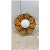 Image 3 : Vintage Mid-Century Modern Floral Popcorn Glass Pendant Ceiling Light Fixture, 1960s-1970s