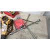 Image 5 : Automotive Lot: Jack Stands, Chains, Lever Hoist, STRAP Heavy Duty Trailer Net 52” × 70”
