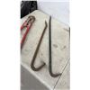 Image 4 : Tool Lot: Bolt Cutters, Hay Hook, Hacksaw, Billhook, Axe