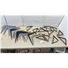 Image 1 : Assortment of Decorative Black Metal Infinity Loop and Utilitarian Shelf Brackets