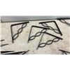 Image 2 : Assortment of Decorative Black Metal Infinity Loop and Utilitarian Shelf Brackets