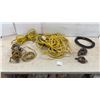 Image 1 : Assorted Extension Cords, Trouble Light