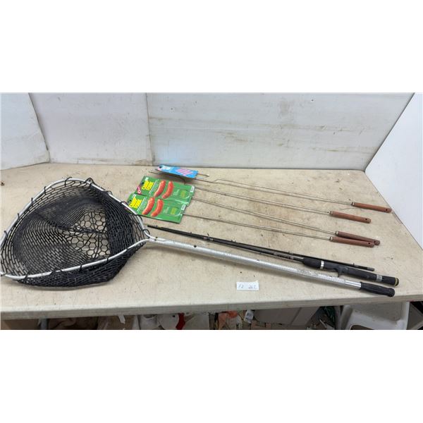 Fishing Landing Net, Rod, Coghlan's Camp Forks