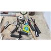 Image 8 : Assorted Hand Tool, Clamps, Ratchets, Wrenches, Pliers, Chalk Line, Screwdrivers