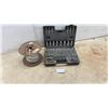 Image 1 : Socket Set with Metric and Standard Sockets, 1 Clasp Broken and Partial Spool 14/2 Wire