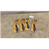 Image 1 : Four CAT Caterpillar High Tech Liner Lock Folding Pocket Knives with Belt Clip