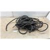Image 1 : Coiled Length of Black Three-Conductor Electrical Mains Power Cable with Stripped Ends