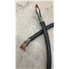 Image 3 : Coiled Length of Black Three-Conductor Electrical Mains Power Cable with Stripped Ends