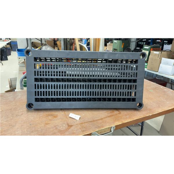 Black Plastic Modular 5-Shelf Unit, 36 × 18”