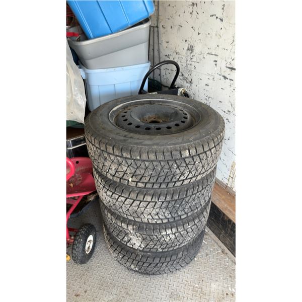 4 Bridgestone Blizzak Winter Tires 235/65R18 with Steel 5 Bolt Rims