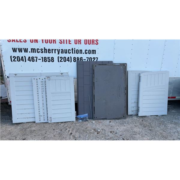 Suncast Poly Horizontal Storage Shed, 2 Doors with Opening Roof 52 × 31 × 44”
