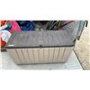 Image 2 : Large Outdoor Storage Box 44 × 22 × 25” with Assorted Garden Tools, BBQ Utensils