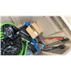 Image 5 : Large Outdoor Storage Box 44 × 22 × 25” with Assorted Garden Tools, BBQ Utensils