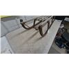 Image 3 : Vintage Wooden Runner Sled with Slatted Deck and Metal-Reinforced Runners, 47” Long