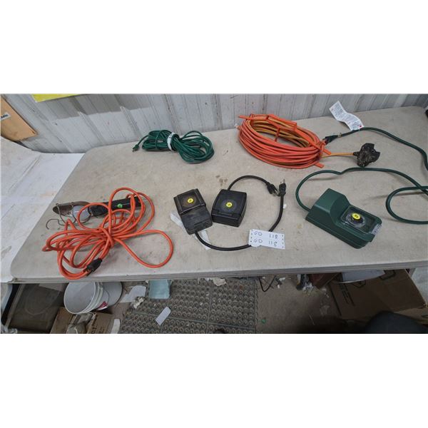 Outdoor Mechanical Timers, Extension Cords, Work Light