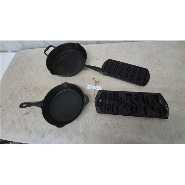 Cast Iron Skillets, Corn Cob Cornbread Pan, Cactus-Shaped Muffin Pan