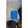 Image 4 : Lot of Utility Tarps Including Black and Blue Poly Tarps with Grommets