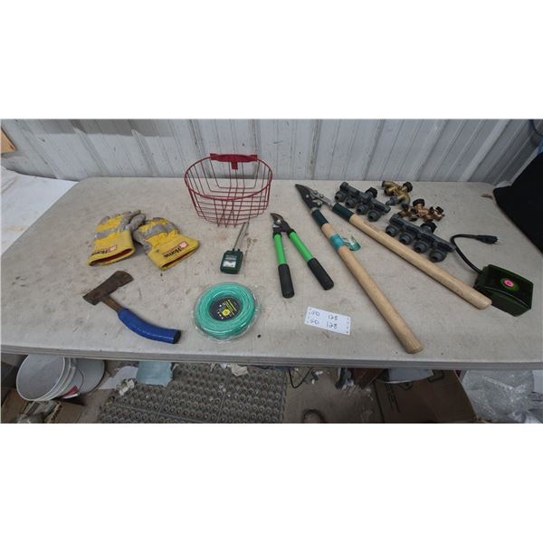 Home Hardware Work Gloves, Loppers, Hose Manifolds, Wire Basket, Trimmer Line