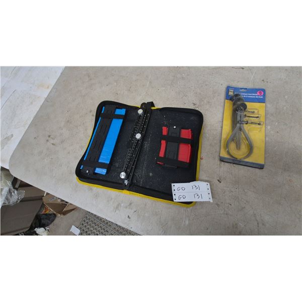 Multi-Angle Measuring Ruler, Contour Gauges and Power Fist 3-Piece 6” Caliper and Divider Set