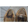 Image 2 : Faber Huron-Style Wooden Snowshoes with Rawhide Lacing and Leather Bindings 14x48