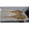 Image 6 : Faber Huron-Style Wooden Snowshoes with Rawhide Lacing and Leather Bindings 14x48