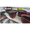 Image 2 : Lot of Plastic Garden Planters in Assorted Sizes, Red, Black, Ceramic Bowl