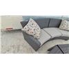 Image 5 : Resin Wicker Curved Patio Set with Sectional Sofa, Armchair, Two End Tables and Cushions