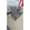 Image 3 : Pair of Dark Gray Outdoor Sling Patio Glider Chairs with Metal Frames