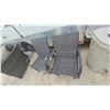 Image 4 : Pair of Dark Gray Outdoor Sling Patio Glider Chairs with Metal Frames