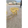 Image 4 : Pair of Repurposed Antique Cast-Iron Tractor Seat Stools with Yellow Finish and Scrolled Bases