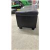 Image 2 : Dark Brown Faux Leather Storage Ottoman Bench with Lift-Up Lid and Block Feet, 16 × 40 × 16”