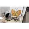 Image 4 : Garden Decor, Metal Butterfly Wall Art, Watering Cans, Garden Stones
