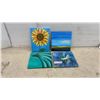 Image 1 : Four Original Acrylic Paintings on Canvas by Jessie, 2016, Sunflower, Landscape