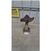 Image 1 : Concrete Mushroom Garden Ornament with Leaf-Detailed Base 16.6” Tall
