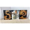 Image 1 : Three Original Abstract Fluid Art Acrylic Paintings, 16 × 20”
