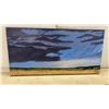 Image 3 : Three Original Acrylic Paintings on Canvas: Forest, Wheat Field Landscape, Blue Abstract Swirl