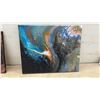 Image 4 : Three Original Acrylic Pour Abstract Paintings, Largest 20 × 16”