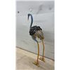 Image 2 : Pair of Decorative Metal Garden Crane Statues, Approximately 26” Tall