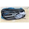 Image 1 : Portable Cot with Canopy and Blue Zippered Carry Bag