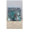 Image 5 : Four Handmade Acrylic Fluid Art Canvas Paintings and Inspirational Quote Piece, 12 × 12”